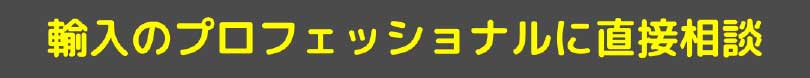輸入のプロフェッショナルに直接相談